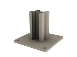 Paalvoet voor alu paal 82 82mm