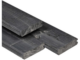 Blokhutplank t g geimp. zwart - 28mm