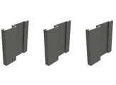 Pack 2   alu 1-lijnsprofiel  0 7212m   zwart R9005   3 005m