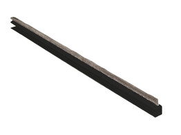 Schuifwand tochtborstel alu - zwart   2 50 m