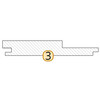 Blokprofiel enkel Linea 3 thermo populier 22 144 129 mm t g