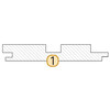 Blokprofiel dubbel Linea 1 thermo populier 22 144 129 mm t g