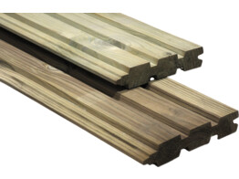 Blokhutplank Duo Line t g geimp. - 28mm